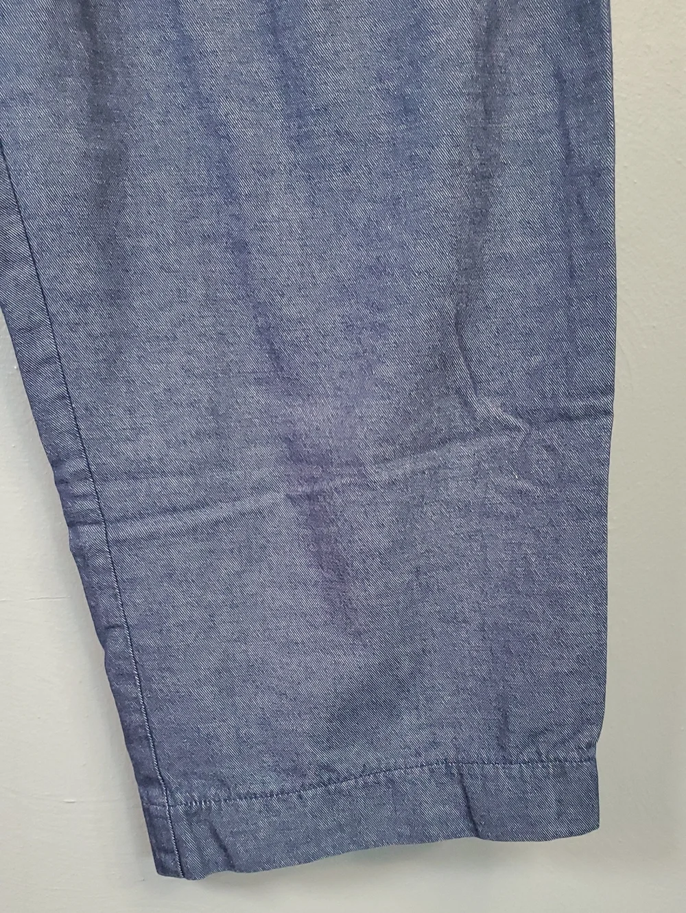 Zara Linen Blend Pull On Pants In Denim Blue, W/ Drawstring. Size Medium
